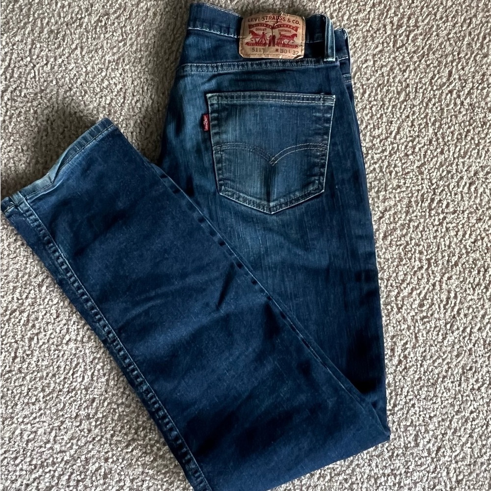 Levi's 511 Men's Slim Fit Dark Blue Jeans 30 X 32